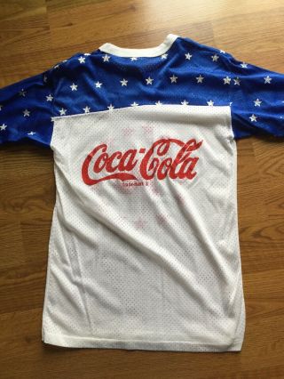 Rare Vintage 70s 1976 Coca Cola Mesh Jersey Red/white/blue Stars And Stripes L