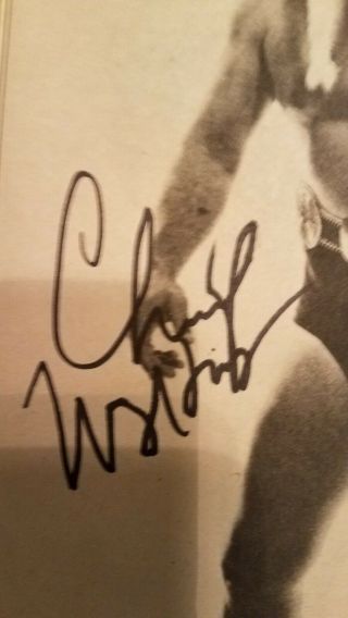 Wrestler Chief Wahoo McDaniel Autographed Picture NWA Mid - Atlantic Wrestling 2