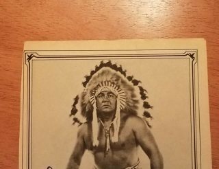 Wrestler Chief Wahoo McDaniel Autographed Picture NWA Mid - Atlantic Wrestling 3