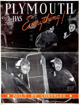 1934 Plymouth Chrysler Advertising Print Ads 16 Pages Pymouth Six Auto Coupe