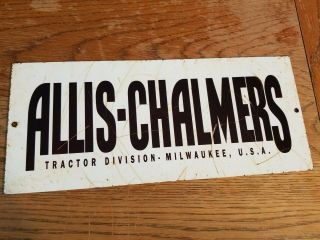 Allis Chalmers Tractor Division Milwaukee U.  S.  A.  Sign Farm Gas Oil Fiat Deutz
