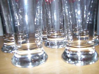 Vintage CARLSBERG Beer Barware Drinking Gold Rim Glasses Set of 11 4
