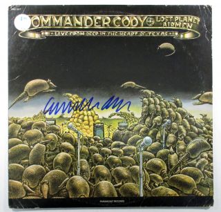 Commander Cody Signed Record Album Live From Deep In The Heart Of Texas W/ Auto