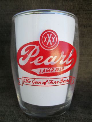 OLD VINTAGE PEARL BEER BARREL GLASS 2 DIFFERENT SAN ANTONIO,  TEXAS TX 2