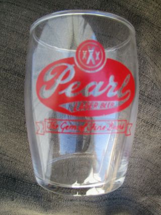 OLD VINTAGE PEARL BEER BARREL GLASS 2 DIFFERENT SAN ANTONIO,  TEXAS TX 4