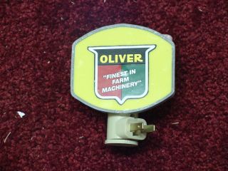 Oliver Tractor Logo,  Stained Glass Night Light