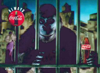 Coca - Cola " The Choice " Advertising Cel King Kong Art Gorilla Commercial