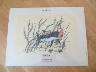 Tintin - 2 Cardstock Posters - 2 Affiches En Papier Cartonne