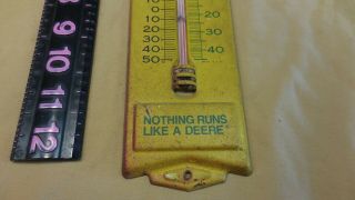 Antique Vintage John Deere Thermometer Sign Advertising 1950 ' s Farm Tractor 5
