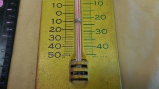 Antique Vintage John Deere Thermometer Sign Advertising 1950 ' s Farm Tractor 7