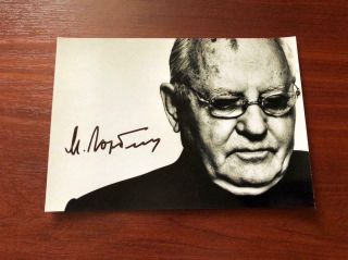 Mikhail Gorbachev Soviet Ussr President Nobel Signed Autograph 6x8 Photo