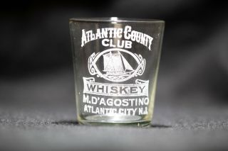 Pre Pro Shot Glass Atlantic County Club Whiskey