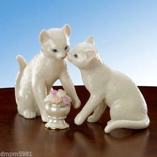 Lenox Flowers For My Sweetheart Kitty Cat 3pc