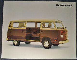 1979 Volkswagen Bus Brochure Sheet Van Station Wagon 79 Vw