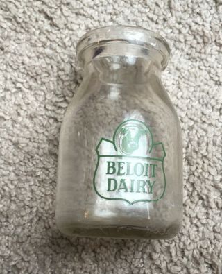 Vintage Beloit Dairy Co.  - Chicago.  - 1/2 Pint Milk Bottle
