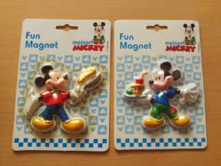 Vintage X2 Disney Mickey Mouse Fun Magnet By Cole & Mason England.