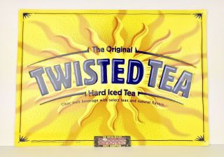 Twisted Tea Hard Iced Tea Logo Metal Beer Sign 17x12” -