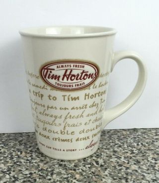 Tim Hortons Limited Edition 2009 Coffee Mug Cup Road Trip Every Cup Tells 009