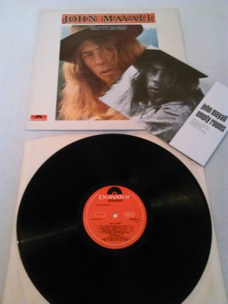 John Mayall - Empty Rooms Lp,  Rare Poster Insert Ex Uk 1st Press Polydor
