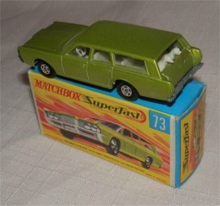 1960s.  Matchbox Lesney Superfast 73 Mercury Commuter Wagon,  2 Dogs.