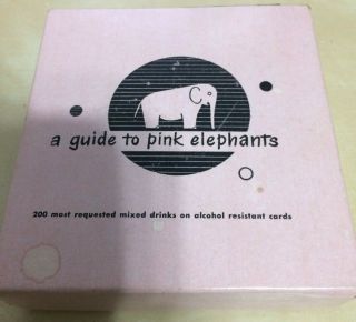 Vintage A Guide To Pink Elephants 1952 Cocktails Alcohol Drinks