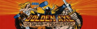 Golden Axe (2) The Revenge Of Death Adder Arcade Marquee 26 " X8 " Or Custom Size