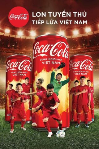 Limited Edition AFF Suzuki Cup Vietnam Coca Cola,  1 set 3 empty sleek cans 330ml 4
