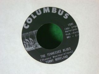 Rockabilly 45 Tommy Moreland The Tennessee Blues / Your Something