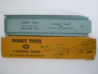 Vintage Dinky Toys 784 Loading Ramp For Pullmore Car Transporter Boxed 1950 