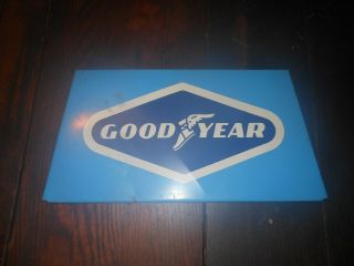 Vintage Metal Goodyear Tire Advertising Sign From Old Display