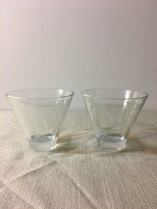 Set Of 2 Grey Goose Vodka Cocktail Glass Unique Conical Shape