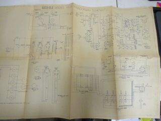 1947 Rock - Ola Model 1428 Phonograph Schematic Poster