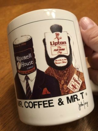 Rare Vintage Maxwell House Lipton Tea Mr Coffee And Mr T Mug Cup By John Long