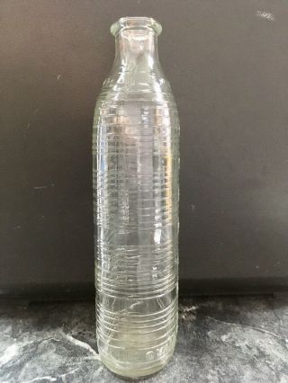 Vintage Phenix Ovale Nurser Clear Embossed Glass Baby Milk Bottle,  8oz 2