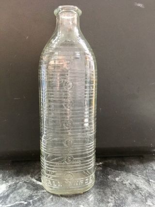 Vintage Phenix Ovale Nurser Clear Embossed Glass Baby Milk Bottle,  8oz 3