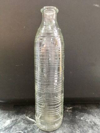 Vintage Phenix Ovale Nurser Clear Embossed Glass Baby Milk Bottle,  8oz 4