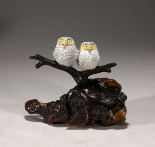 Owl Babies Direct From John Perry 6in Tall Sculpture Statue Figurine Decor