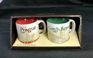 Starbucks Demitasse Mugs Set 2 Prague & Czech Republic Ships From Usa
