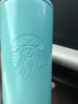 2019 SUMMER STARBUCKS COLD CUP GREEN STAINLESS STEEL TUMBLER 16oz 2