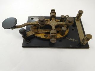 Vintage Type J - 38 Straight Key Hamm Radio Morse Code Telegraph 3