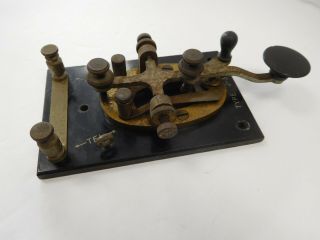 Vintage Type J - 38 Straight Key Hamm Radio Morse Code Telegraph 4