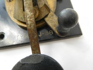 Vintage Type J - 38 Straight Key Hamm Radio Morse Code Telegraph 5