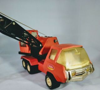 1970 TONKA Orange Swivel Crane Truck 2