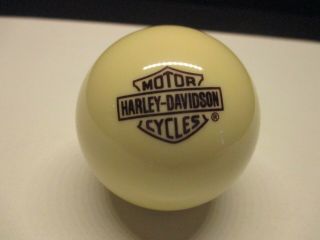 Harley - Davidson Cue Ball - Motorcycle White Billiard Pool Cue Ball