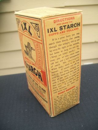 Vintage IXL Starch Sample Box - Full & - Moseley - Horne Co Keokuk IA 3