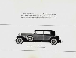 1931 Cadillac V12 V16 Multicylinder Performance Dealer Sales brochure 2