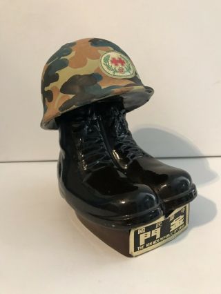 Kin Men Ta Chu Wine Republic Of China Military Boots Vintage Decanter