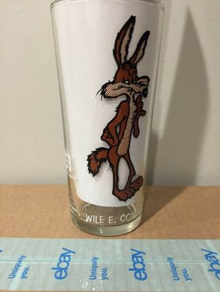 Pepsi - Warner Brothers Collector Series Glass - Wile E Coyote - 1973 - Vintage