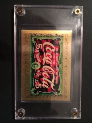 Coca Cola - 1 Gram 999 Fine Gold Card - Both Special Mfg.  Issue From 1993