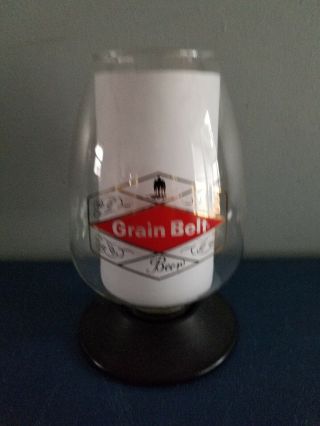 Vtg 1960s Grain Belt Beer Giant Glass Candle Holder Bar (nos) Old Stock Mn